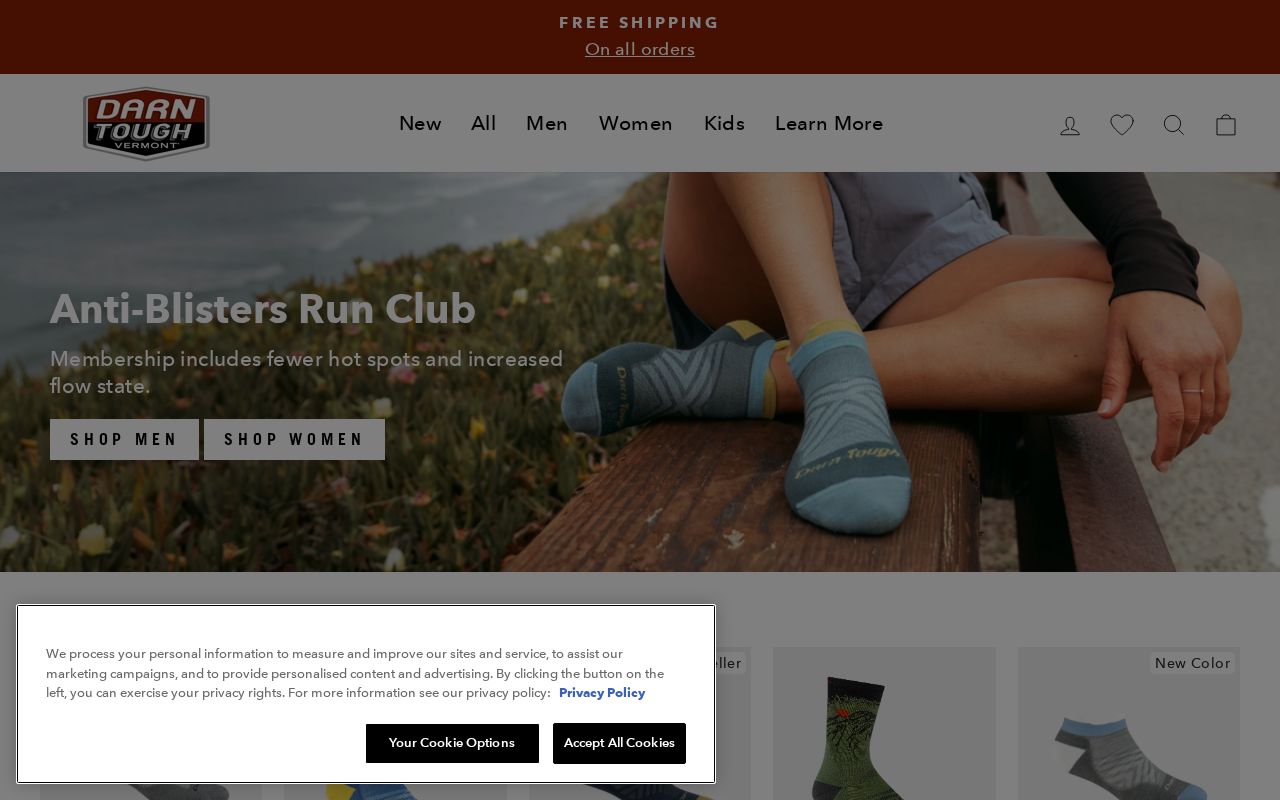 Darn Tough website preview