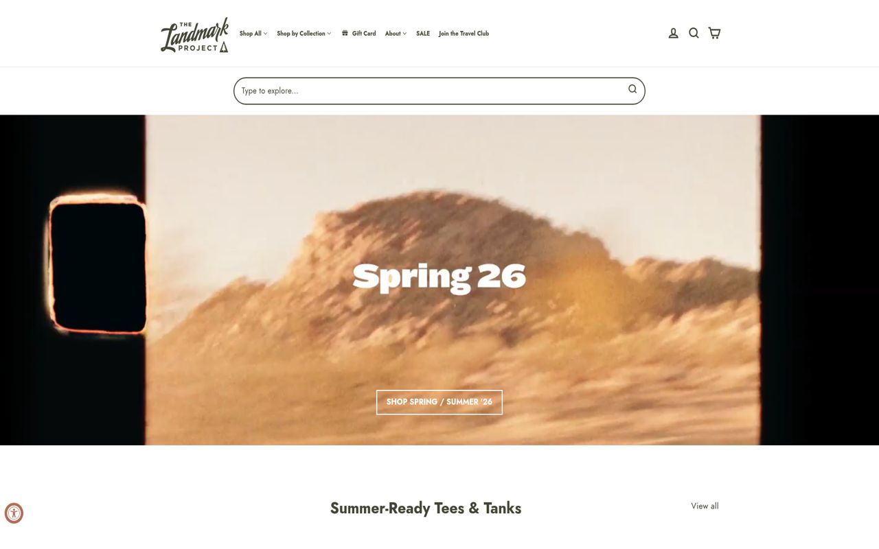 The Landmark Project website preview