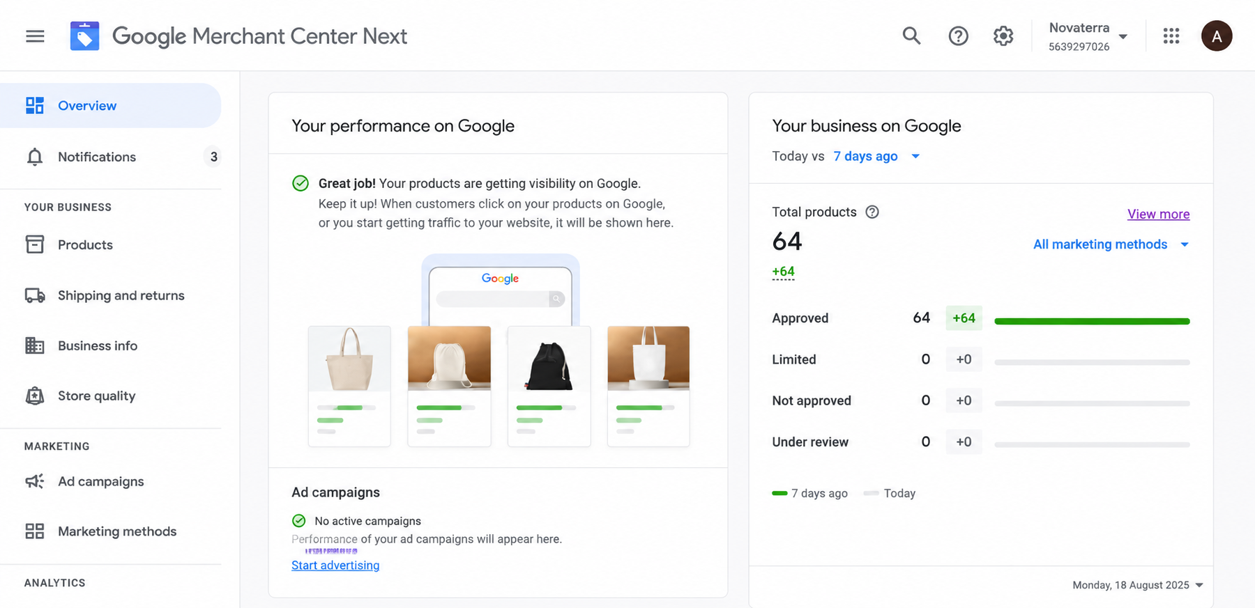 Google Merchant Center Feed Approval